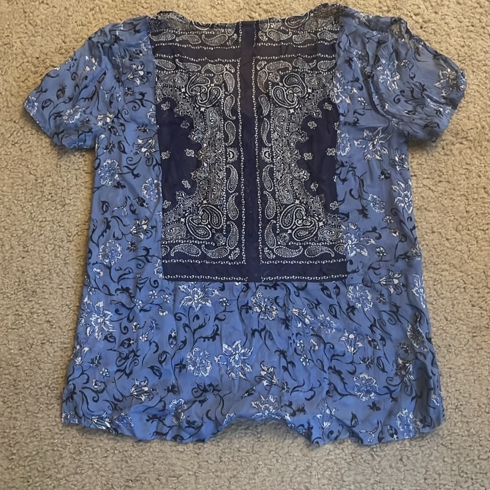 Lucky brand sheer top sz xs - Picture 4 of 4